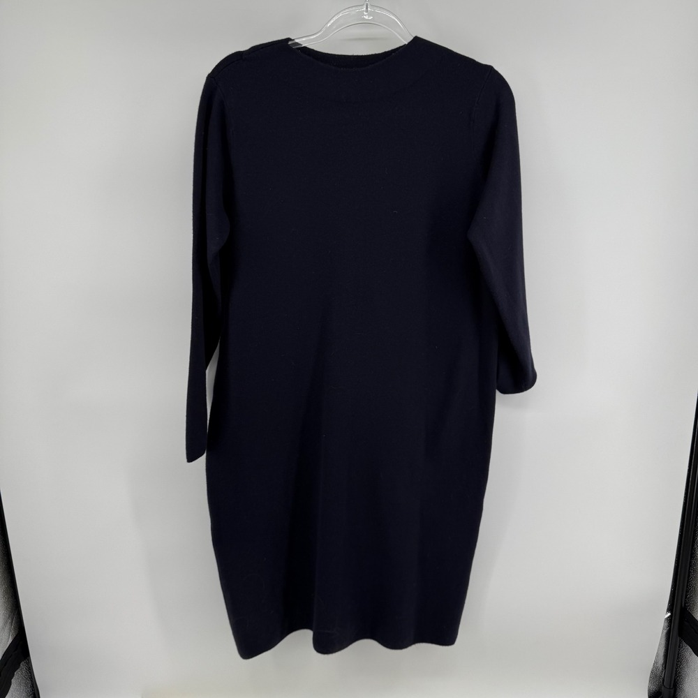 Uniqlo Women Navy Blue Mock Neck Long Sleeve‎ Sweater Dress Size L
